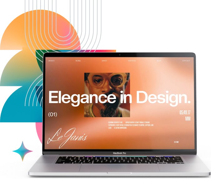 Author Website Design illustration